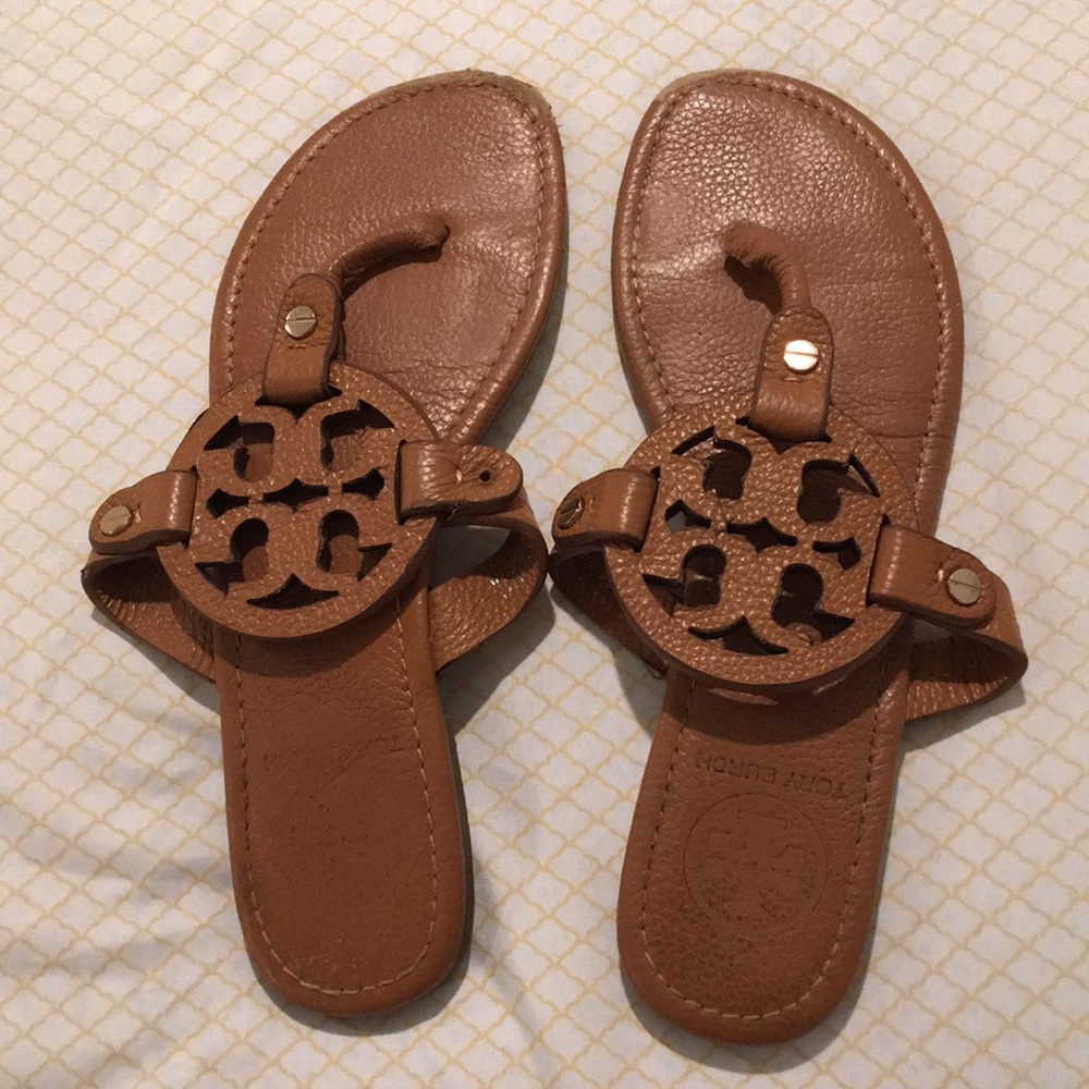Brown leather Tory Burch sandals size 8